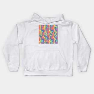 Rainbow Pastel Swirls Kids Hoodie